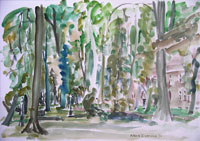 Click to see it big Am Wall Höxter 10, Architektur, Aquarell